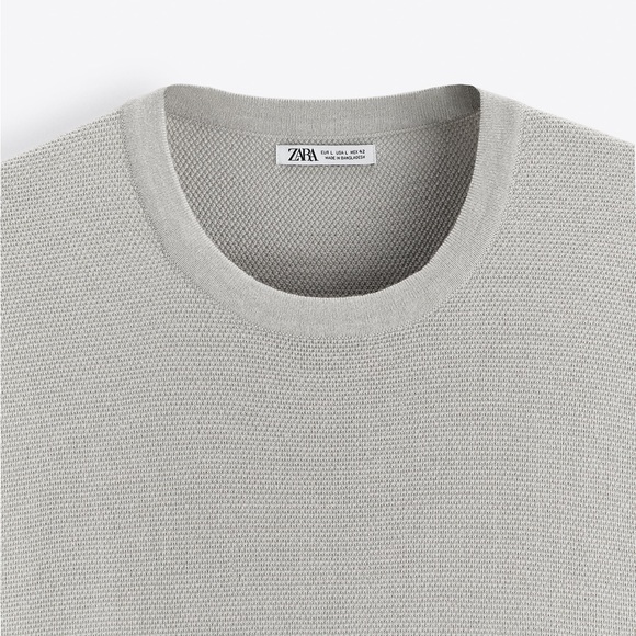 ZARA WAFFLE SWEATER - Picture 5 of 7